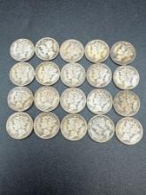 Mercury Dimes Assorted Dates bid x 20