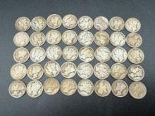 Mercury Dimes Assorted Dates bid x 40