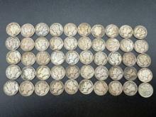 Mercury Dimes Assorted Dates bid x 50