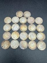 Silver Roosevelt Dimes Assorted Dates bid x 22