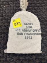 50$ U.S. 1972 San Francisco rolled Lincoln head cent