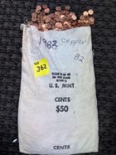 50$ U.S. Mint 1982 Lincoln head cent