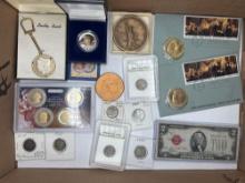 Collectors grouping, Red Seal, buffalo nickels, presidential $1 coin set, etc.