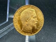 1852 20 Gold Francs MS65