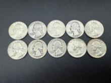 Silver Washington Quarters bid x 10