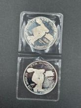(2) 1983 Silver Dollars - 90%