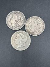 (3) O mint Pre 21 Silver dollars