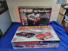 2 AMT Corvette Model Kits SEALED 1957 283 Engine + 3 Car Kit