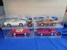 4 Plastic 7 inch Corvette Museum Promo Cars