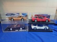 4 Plastic 7 inch Corvette Museum Promo Cars Limited