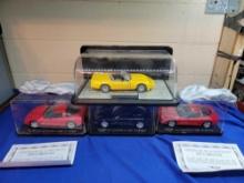 3 Brookfield 1/25 Scale Die-Cast Corvette Cars 1 Majorette 1/24