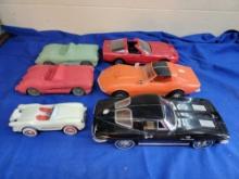 6 Corvette Cars Processed Plastic Co Mr Sandman New Bright