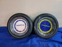 2 Vintage Goodyear Tire Ashtrays Eagle VR-50