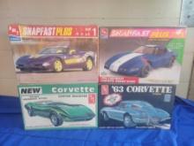 4 Vintage AMT Corvette Model Kits SEALED MIB 1963 Split Window