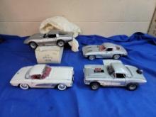 2 Franklin Mint Precision Models 2 Danbury Mint Corvette Cars