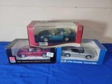 3 Revell 1/24 Die-Cast Plastic Corvette Toy Cars MIB