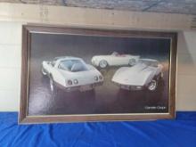 1978 Corvette Dealer Showroom Sign Poster in Frame Advertising
