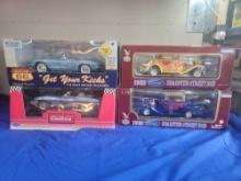 4 1/18 Scale Die-Cast Cars MIB 1932 Ford Roadster 1961 1963 Corvette