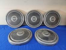 5 1970s Ford Hubcaps Hub Caps Metal
