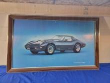 1979 Corvette Dealer Showroom Sign Poster Framed Advertising