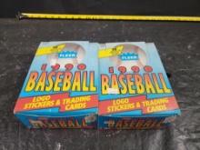 2 1990 Fleer Baseball Unopened Wax Boxes Packs