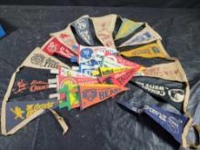 1968 American League Baseball + Football Mini Pennants