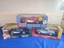 3 1961 Corvette Die-Cast Cars 1:18 Animal House American Muscle