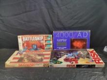 Battleship Risk 4000 AD Skirmish Board Games Vintage