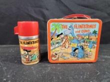 1962 Flintstones Metal Lunch Box w Thermos