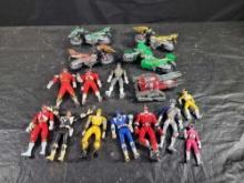Vintage Power Rangers Action Figures Motorcycles