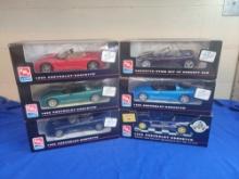 6 AMT Ertl Corvette Cars 5 Dif 1998 Sting Ray III MIB