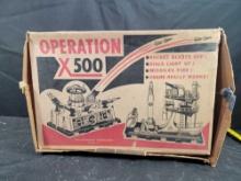 De Luxe Reading Operation X-500 Space Station 1960s Toy w Box