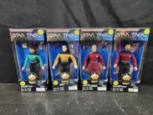 4 Playmates Star Trek 9 inch Figures Dolls MIB