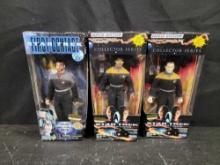 3 Playmates Star Trek 9 inch Movie Figures Dolls MIB Data Riker