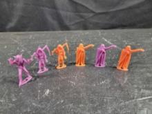 6 MPC Monsters Wolfman Grim Reaper Phantom Plastic Figures