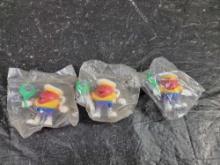 3 Vintage Kool-Aid Kids PVC Figures Tennis Players MIP