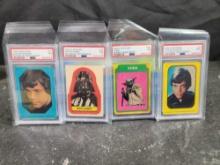 4 Vintage Star Wars ESB ROTJ Stickers PSA 7 9