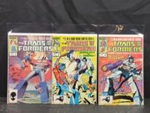The Transformers Marvel Comics No 1 2 & 3 Comic Books