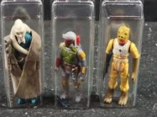 3 Vintage Star Wars Complete Figures Bounty Hunters Boba Fett
