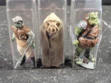 3 Vintage Star Wars Complete Figures Aliens w Weapons