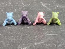 4 Different Colors Winnie The Pooh Spoon Sitter Cereal Premiums