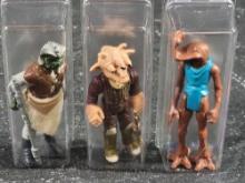 3 Vintage Star Wars Complete Figures Aliens w Weapons