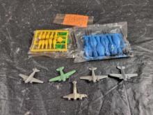 3 Vintage Cereal Premiums MIP 5 Metal Airplanes Game Pieces ?