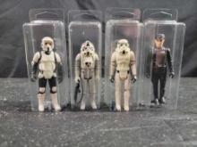 4 Vintage Star Wars Complete Figures Imperial Stormtrooper Pilot