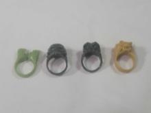 4 Cereal Premium Rings Gumball Monsters Skull Bat Hands