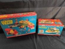 Fisher Price Circus Train and Houseboat with original boxes