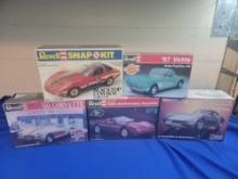 5 Revell 1 Monogram Corvette Model Kits SEALED Vintage