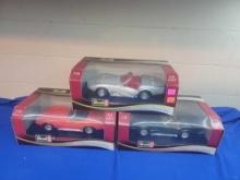 3 Revell 1:18 Scale Different 1969 Corvette Cars MIB