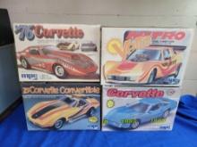 4 MPC Corvette Model Kits SEALED 1975 1976 1988
