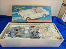 Vintage Ideal 1953 Corvette Model Assembly Kit Complete Unbuilt
